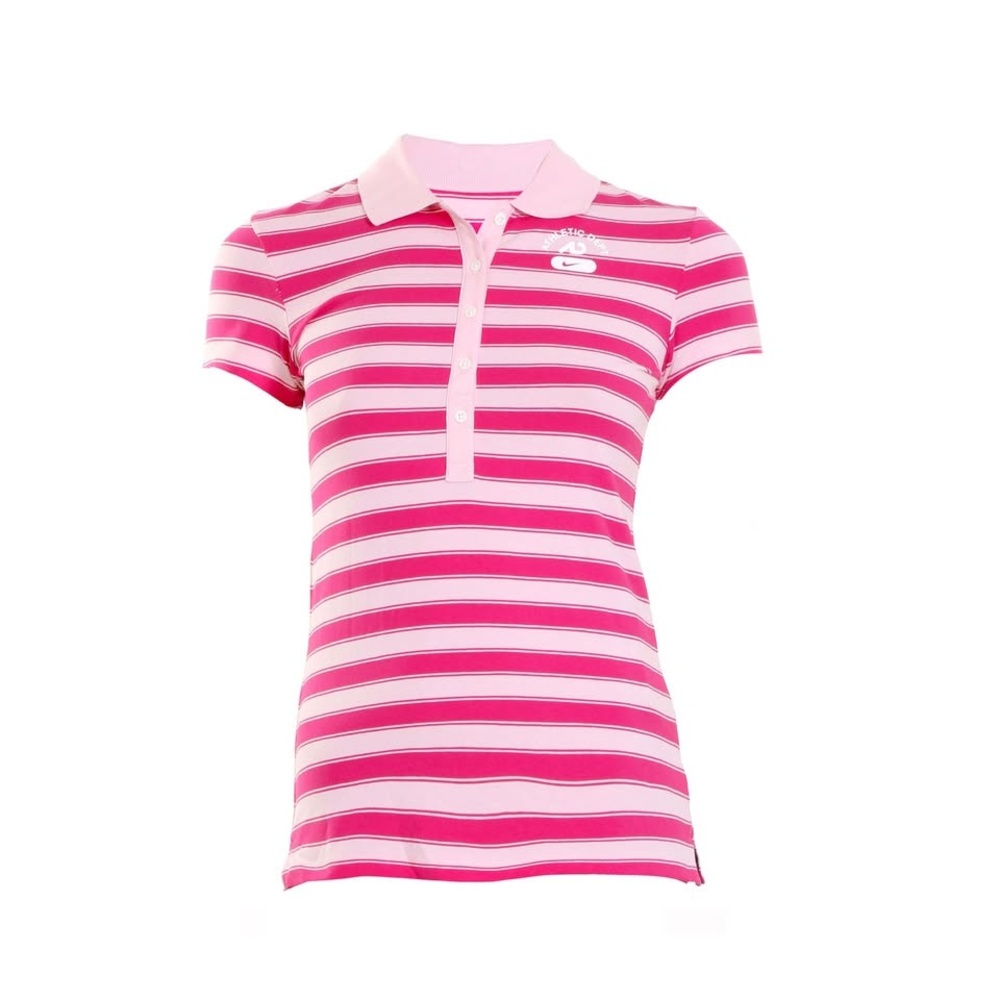Polo Shirt Women's Pink NWT Striped